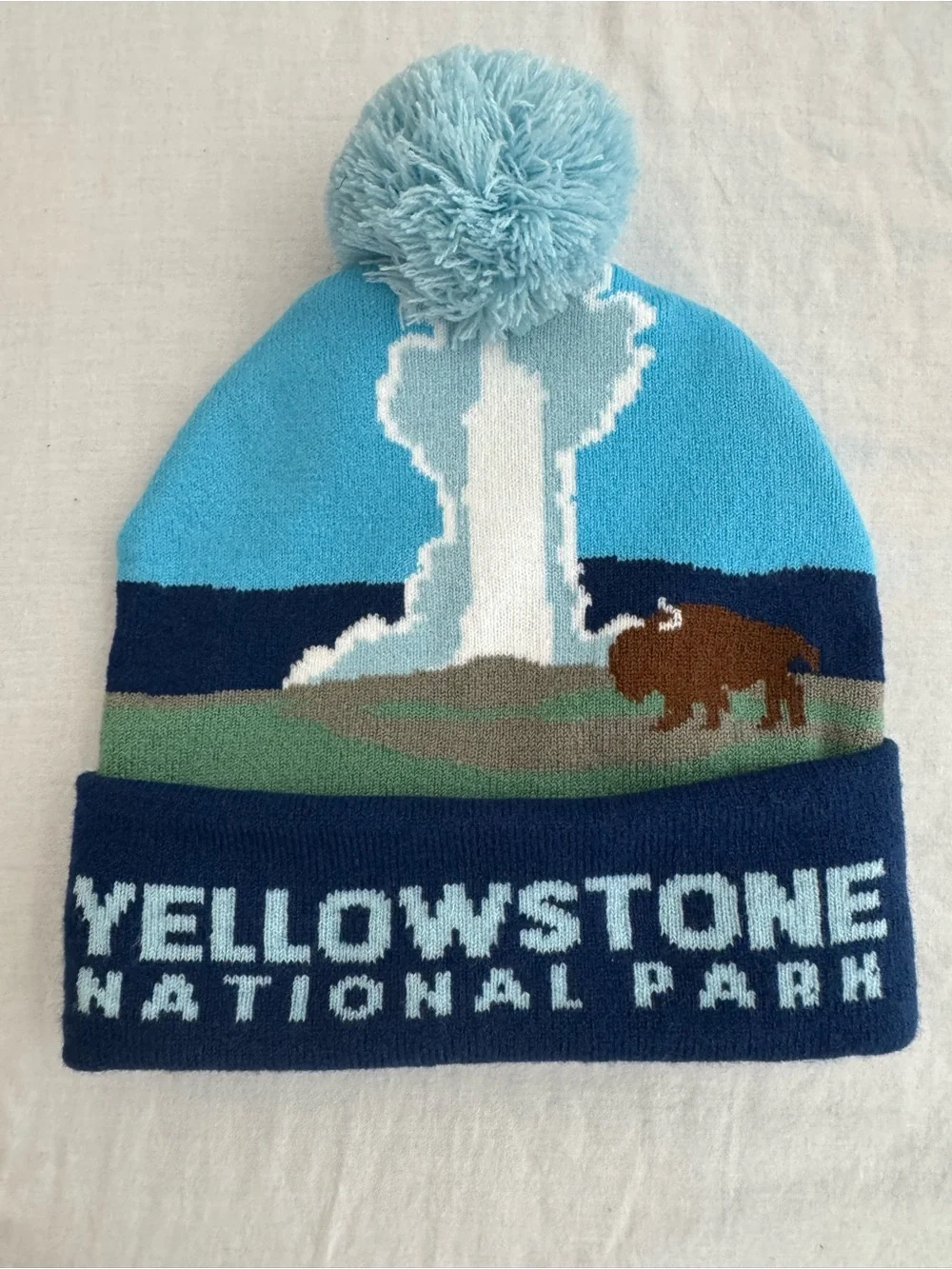 NWT Yellowstone National Park Beanie - Blue